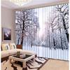 Kitchen Curtains Thick 90% Blackout 3d Landscape Vintage Window Treatment For Bedroom Living Room 3d Curtains