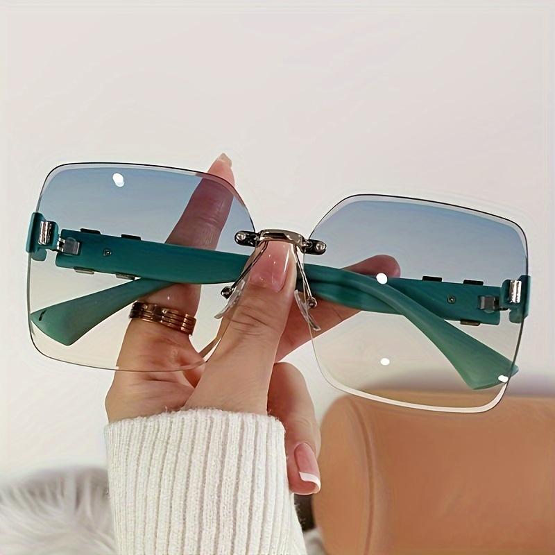 Fashionable New Women'S Frameless Sunglasses Simple Luxury Atmospheric Design Gradient Sunglasses