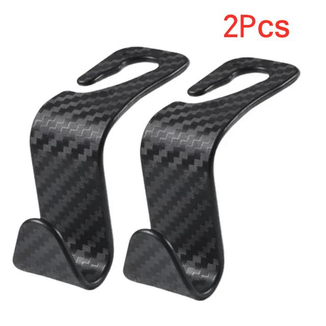 3 in 1 Car Back Seat Headrest Hook Mobile Phone Holder for Bag Purse Cloth Grocery Storage Hook Phone Holder Auto Fastener Clip