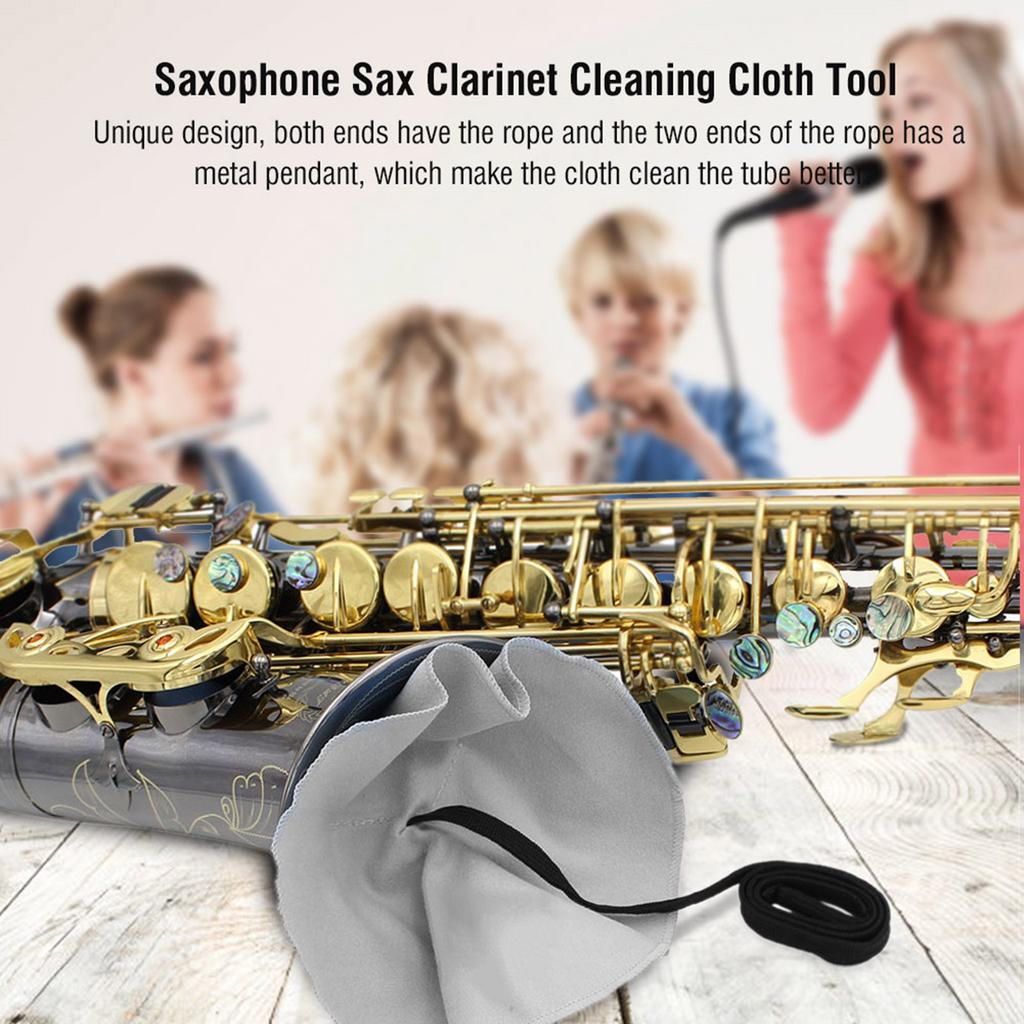 3Colors LADE Durable Saxophone Sax Clarinet Cleaning Cloth Tool for Tube Inside Clean