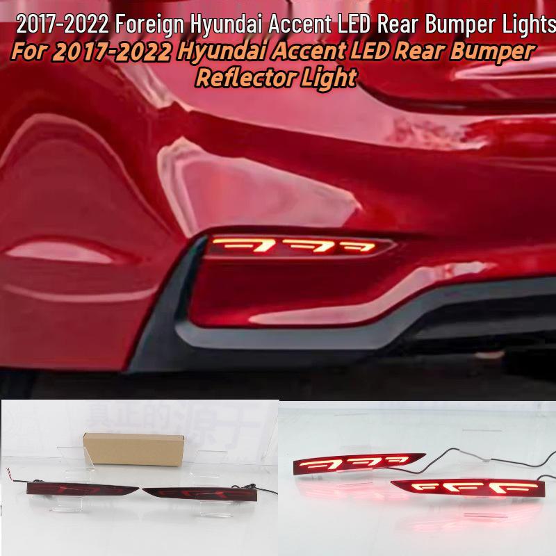 LED Rear Bumper & Fog Lights for 2017-2022 Hyundai Accent Modification