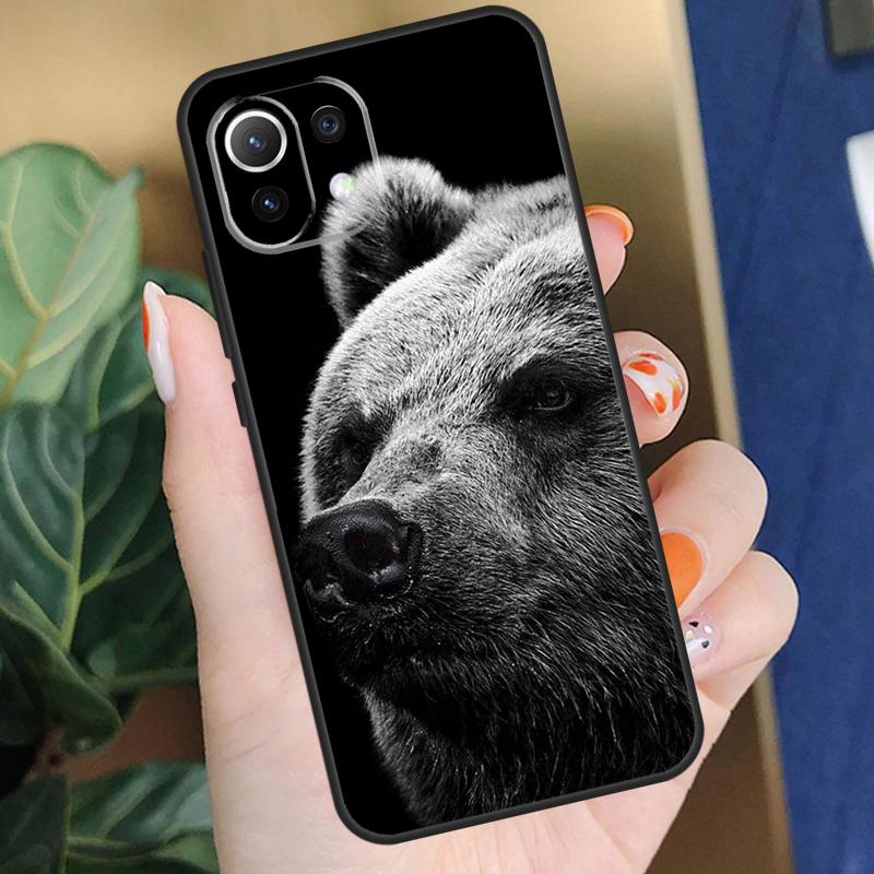 Cute Grizzly Bear Case For Xiaomi 15T 14T 13T Pro 14 15 Ultra 17 Pro Max POCO X7 F8 Pro X5 X6 F5 F6 F7 Coque
