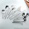 Round Diamond Cutlery Set: 304 Stainless Steel Steak Knife, Fork, Spoon, Spatula, Ladle, Slotted Spoon, Frying Spatula.