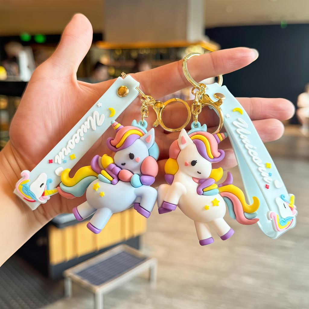 Cute Pony Keychain Couple Bag Pendant Car Key Chain Exquisite Gift