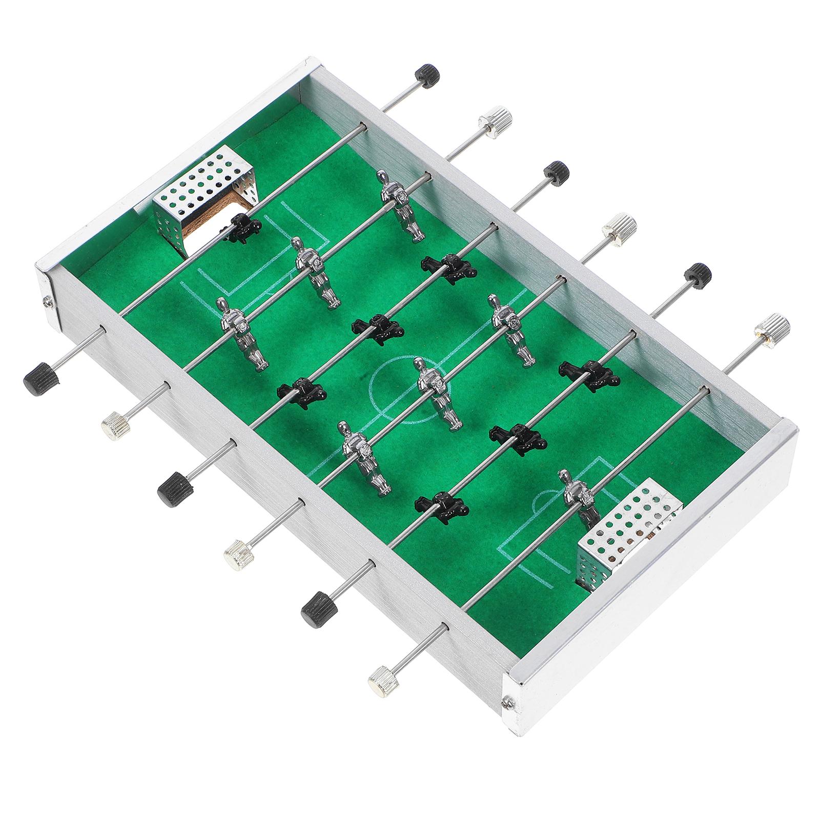 

Мини Настольный Футбольный Аппарат Деревянный Металлический Подарки на Детский День Фестиваля Игра Родитель-Ребенок Мяч Спорт и Развлечения Футбол Silvery