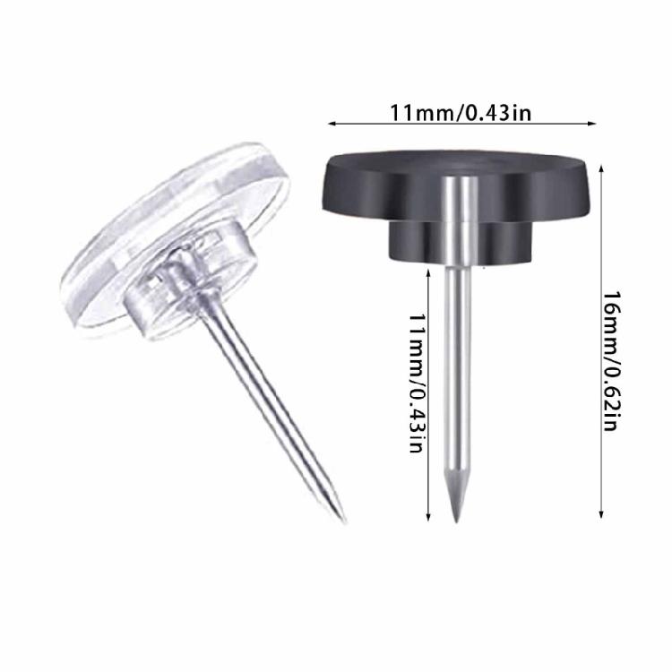 50/100 Stück Flache Dekorations-Stecknadeln Flachkopf-Kartenstecker Kunststoffkopf-Kartenstecker Wand-Pin für Büro Zuhause Dekorativ