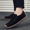 Fashion Men's Casual Snail Shoes Suede Genuine Leather Mens Comfortable Soft Driving Flats Men Classic Rubber Sole Outdoor Bean Shoes