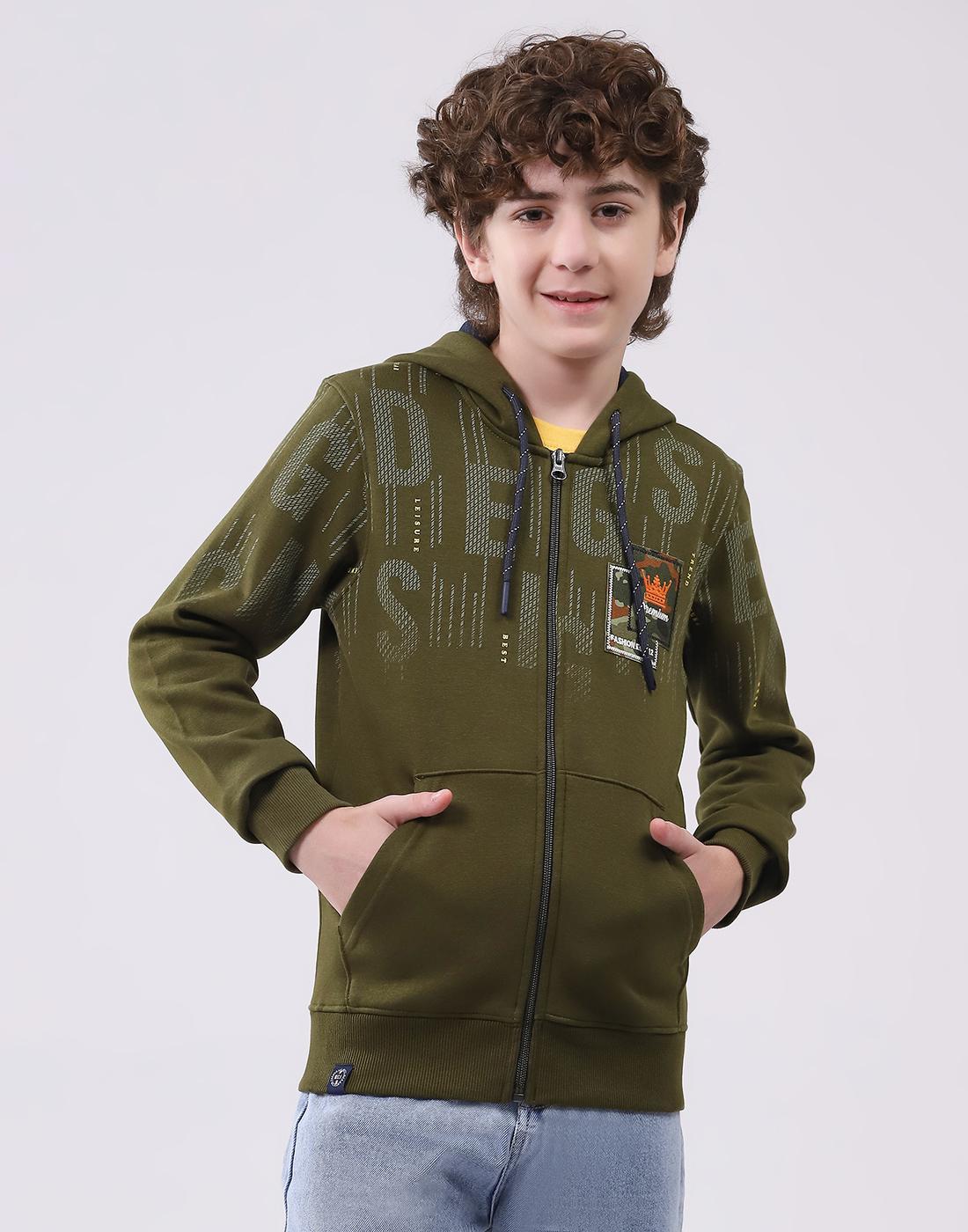 MONTE CARLO Jongens Regular Fit Sweatshirt 11-12 Years olijf