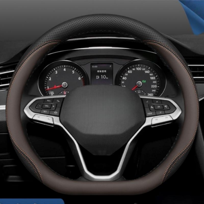 Leder Maßgeschneiderte Auto-Lenkradabdeckung für Volkswagen Golf 7 GTI Golf R MK7 VW Polo GTI Innenraum Auto Autozubehör