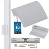 Aluminum balK Handle DE LUXE Metallic SILVER + LATCH