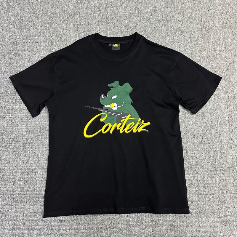 Corteiz Streetwear Baumwoll-T-Shirt Herren Lockerer Schnitt Rundhals Kurzarm Hip Hop Grafik-T-Shirt