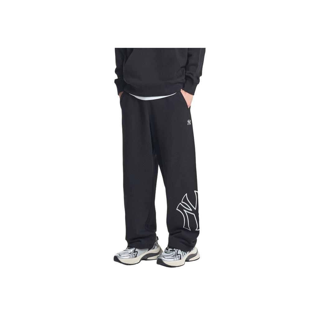 New MLB New York Yankees Basic Mega Logo New York Yankees Pants Casual Pants Unisex Black 3APTB0344-50BKS