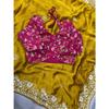 Party Wear Premium Rangoli Silk Saree – Elegant Wedding Collection with Embroidery Lace Border & Digital Print Blouse