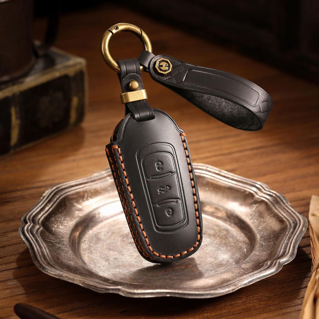 Leather key cover is suitable for Geely key cover, Emgrand GS Global Hawk, British Vision car key cover, handmade.