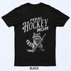Retro Raccoon Feral Hockey Mom Hockey Player Trash Funny T-Shirt