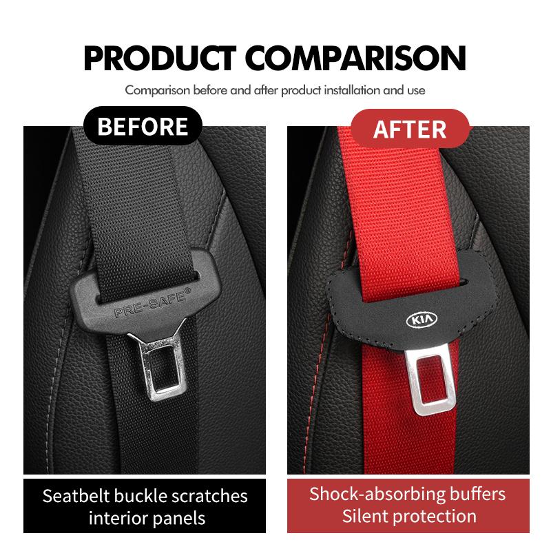 Car Seat Belt Anti Scratch Buckle Protector Cover Accessories For KIA Cerato Proceed Venga Stonic Picanto Sorento Stinger