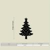 Rustic Black Metal Christmas Tree Wall Art 2D Flat Design Star Cutout Vintage Iron Outdoor Decor Yard Porch Holiday Gift
