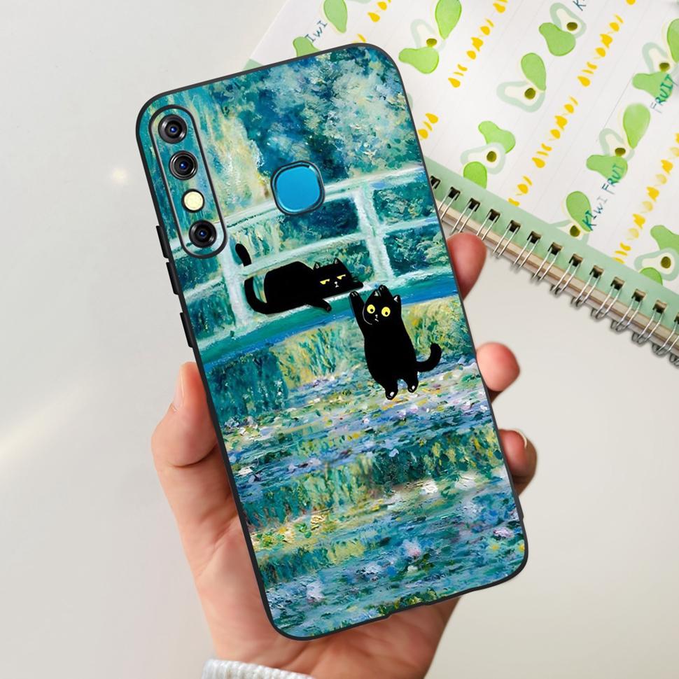 For Infinix Hot 8 2019 Case Cute Panda Butterfly Soft TPU Phone Case For Infinix Hot 8 Hot8 Back Cover X650C X650B Coque Bumper