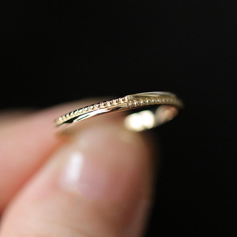 Bague Ouverte Coréenne Élégante en Argent 925 Blanc - Bague de Phalange Rose Empilable de Luxe Léger pour Femme