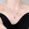 D Color 3ct Moissanite Diamond Pendant Necklace 925 Sterling Sliver Round Shape Necklaces Wedding Bridal Fine Jewelry For Women