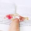Suszone Kwiaty Żywica Uchwyt na Strony Książki Pierścionek na Kciuk Uchwyt na Strony Ręcznie robiony Przezroczysty Zakładka z Kwiatami Akcesoria do Czytania dla Czytelników Miłośników Książek