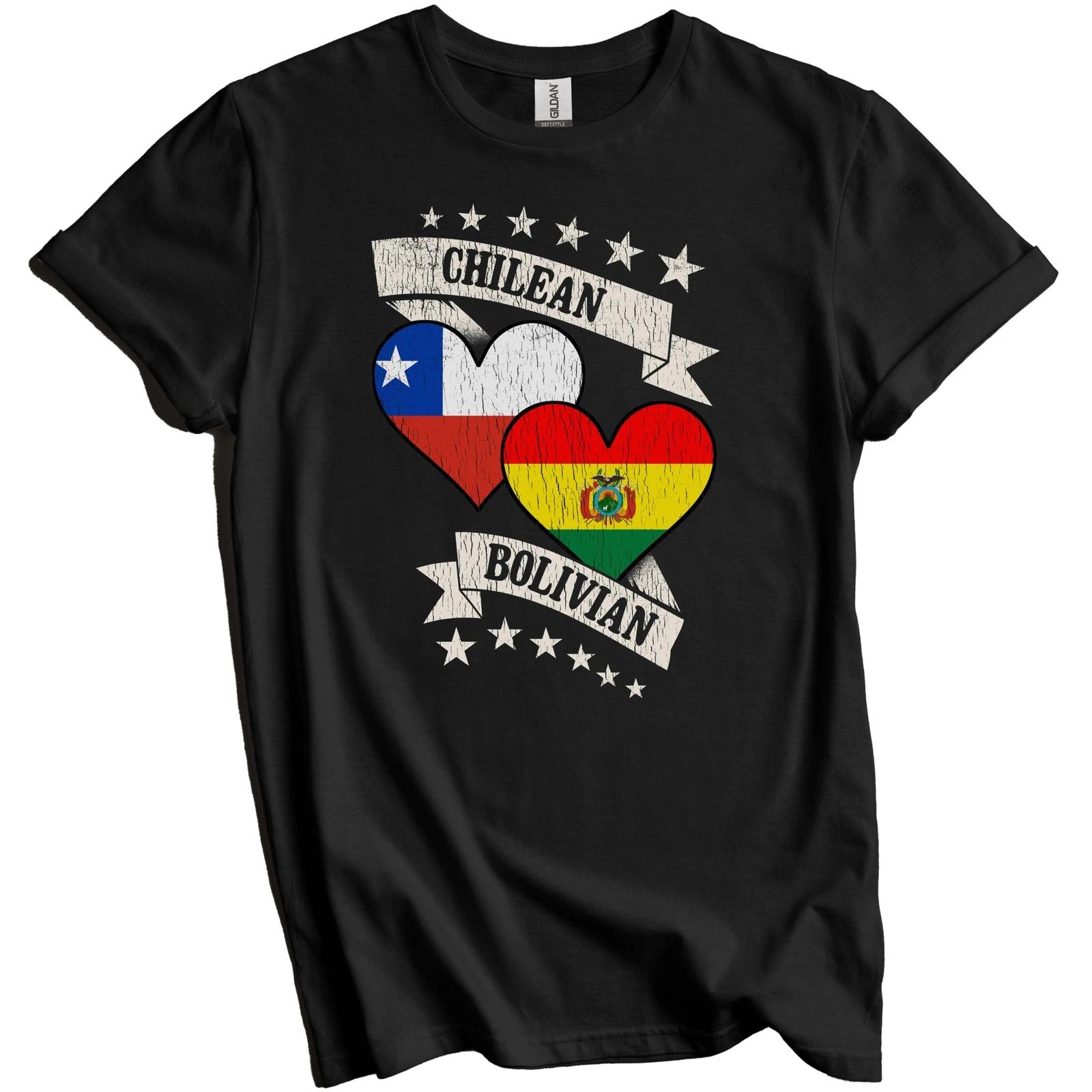 

Chilean Bolivian Heart Flags Chile Bolivia T-Shirt L