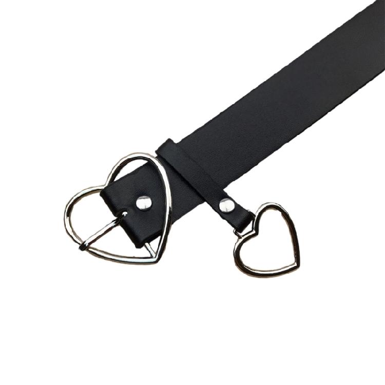 Adjustable Women Belt Heart Buckles Alloys D Rings Embellishment Stylish Accessory For Work Or Weekends Outfits