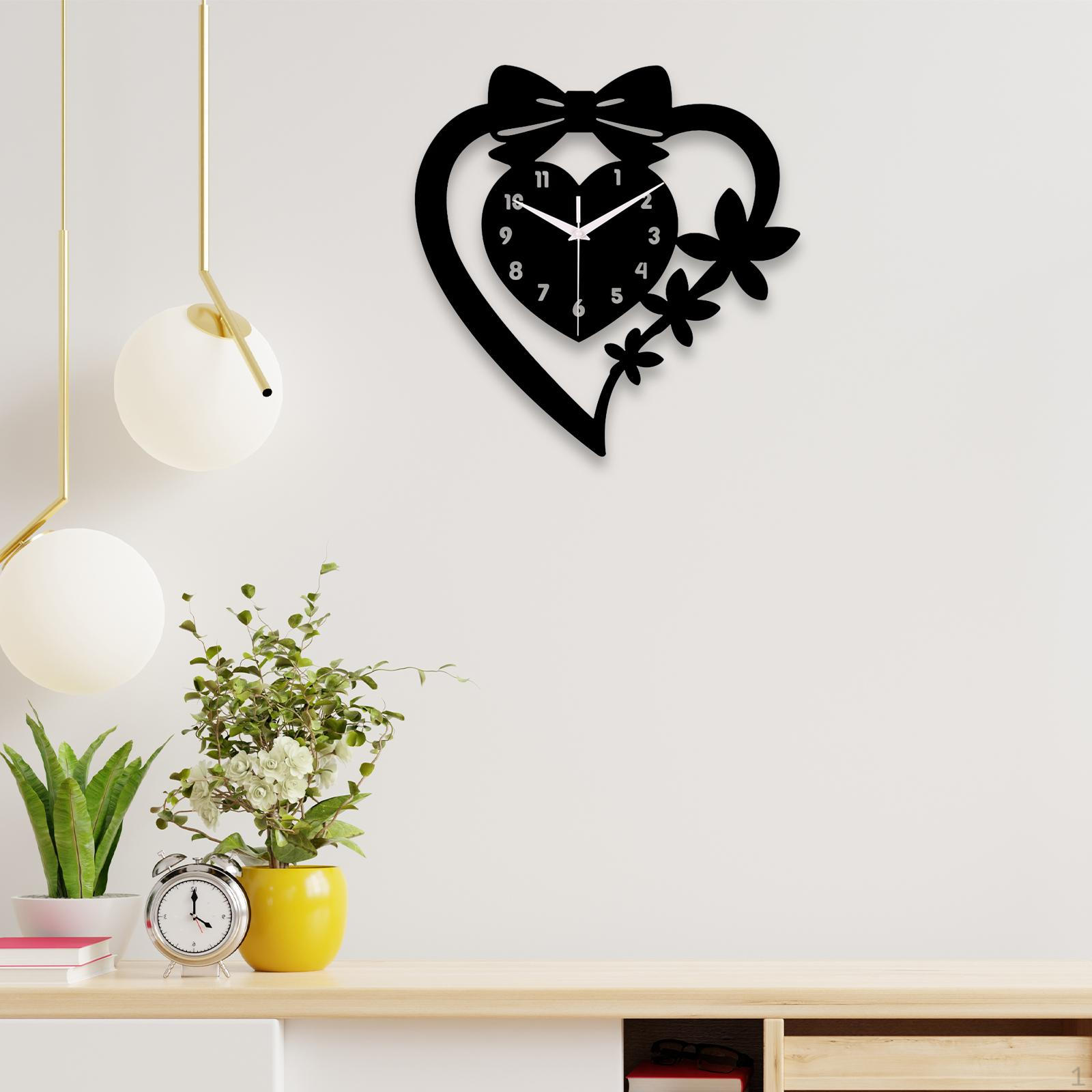 

Acrylic Wall Clock with Hollow Numerals – Trendy, Noiseless And Aesthetic Ideal for Hanging in чёрный