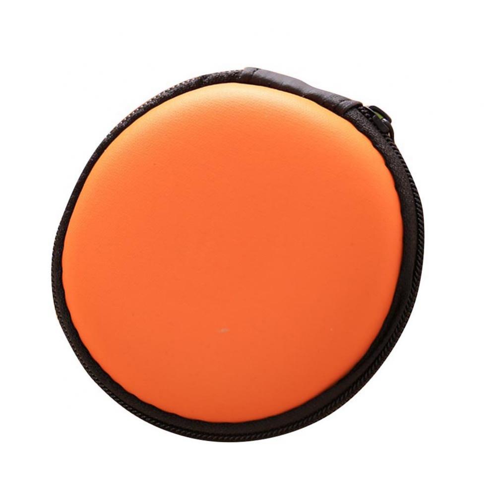 Hot Mini Portable Round Earphone Cable USB Data Cord Storage Bag Zipper Pouch Case