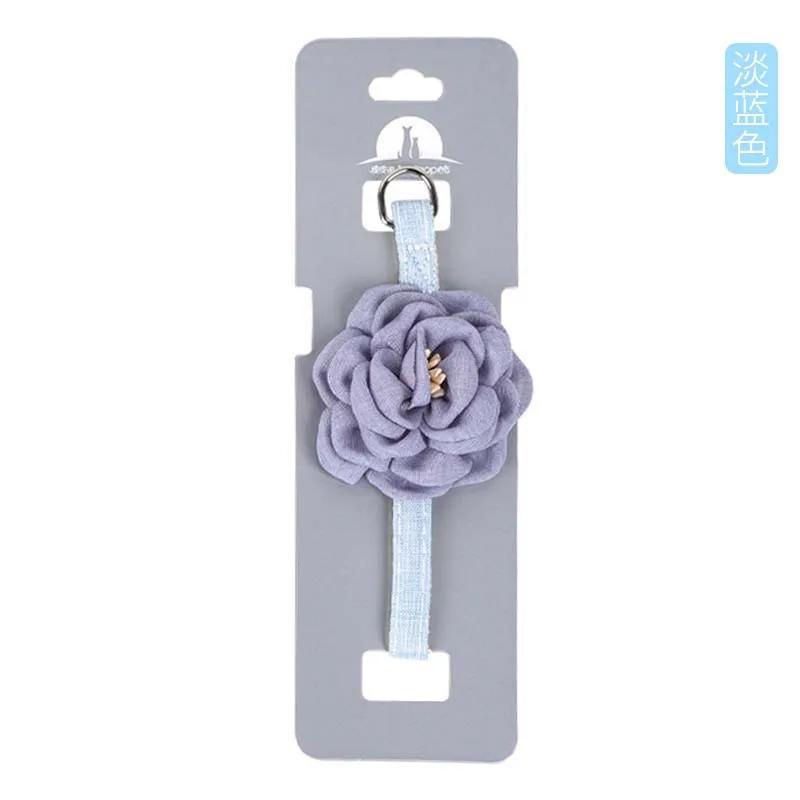 Pet Collars New Cat Camellia Flower Cat Collars Cute Princess's Birthday Adjustable Dog Dressing Tool Pet Accessories Supplies