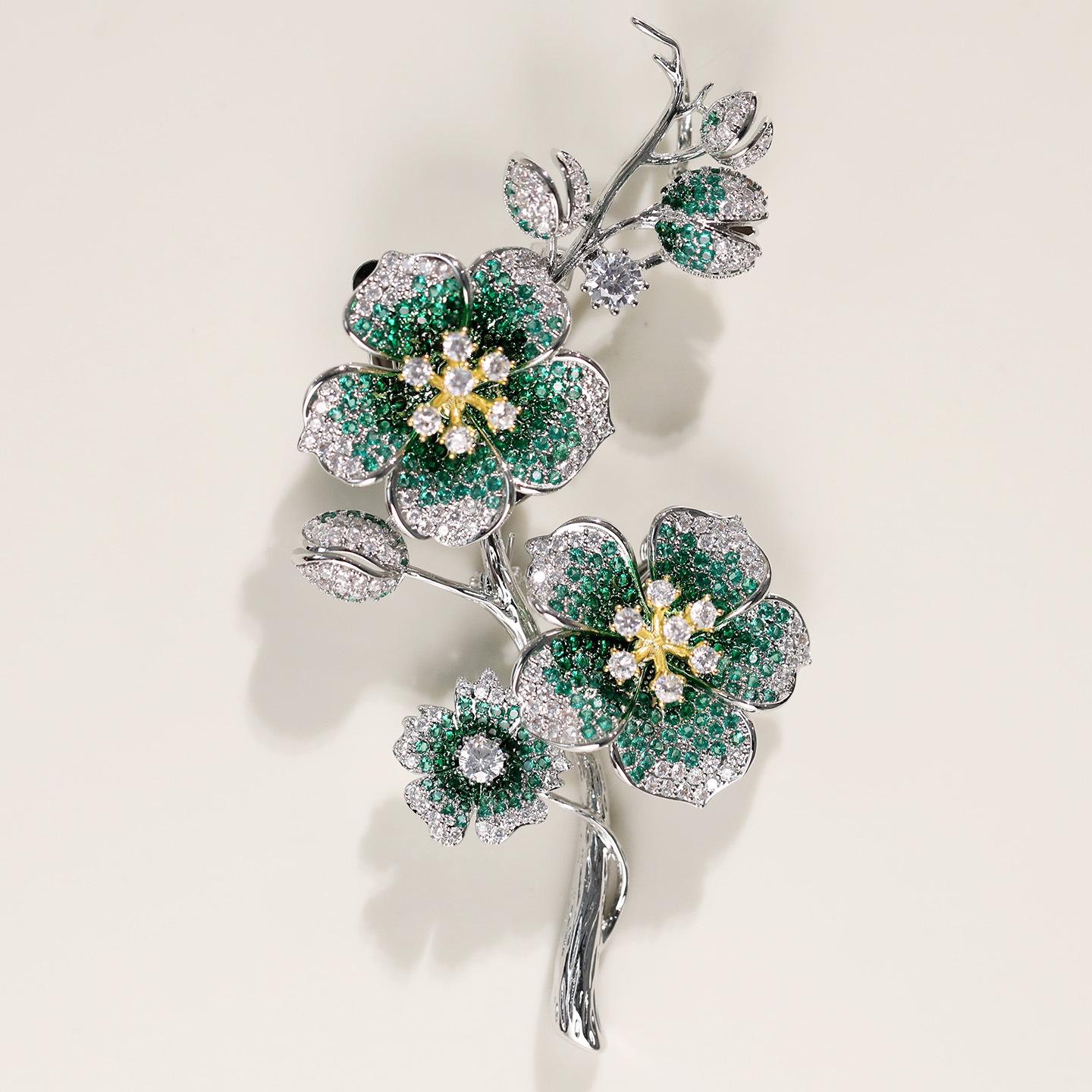 Elegant Purple-Red Begonia Flower Brooch Pin for Women - High-End Luxury Corsage Accessory