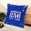 250Th Anniversary Of The Usa Cushion Cover Soft Short Plush Pillow Cover Smooth Cozy Texture Aesthetic Cushion Case Home Decor