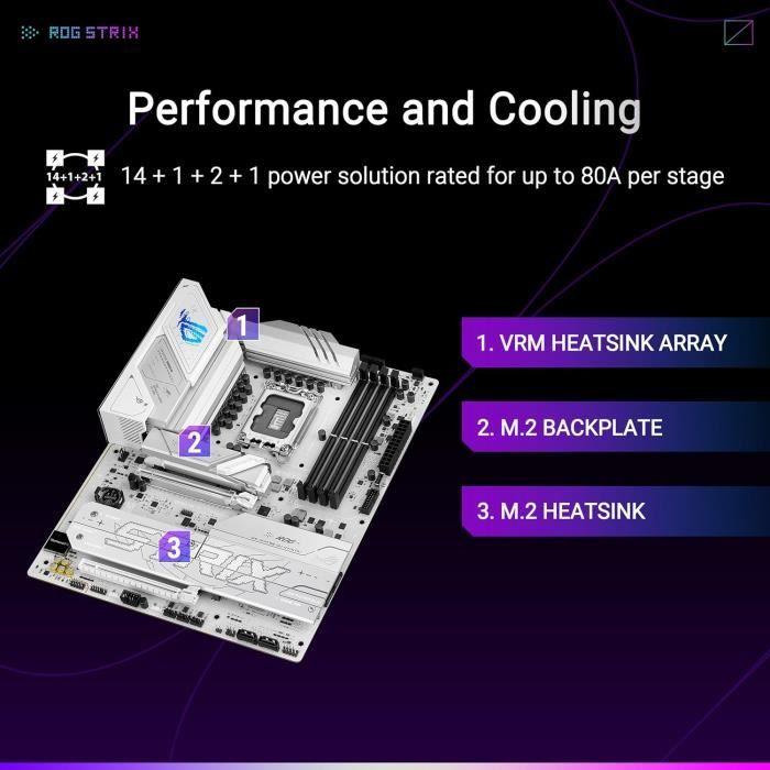 Carte mère - asus - rog strix b860-a gaming wifi - intel b860 lga 1851 (socket v1) atx