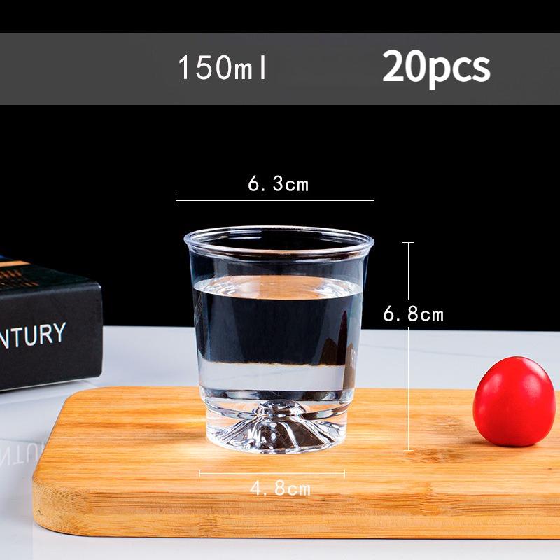 Eco-friendly Clear Plastic Disposable Party Shot Glasses Jelly Cups Tumblers Birthday Kitchen Accessories High Temperature Resistant Tea Cup for Drink