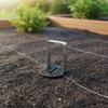 U Shaped Galvanized Garden Staples 100PCS with Pads Heavy Duty Metal Stakes for Tubing Fixing Landscape Fencing Cloth Anchoring