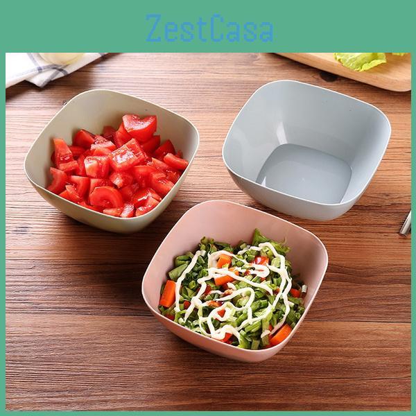 Versatile Food Grade Plastic Square Fruit Plate Colorful Serving Bowl Candy Dish