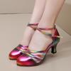 Women's Latin Dance Shoes Indoor Outdoor 5.5 Cm High Heel Adult Latin Dance Shoes Women's Salsa Tango Dance Hall Party Shoes