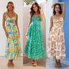 Spot 2026 European and American Women's Clothing Summer Seaside Vacation Dress Sexy Babes Suspender Dress