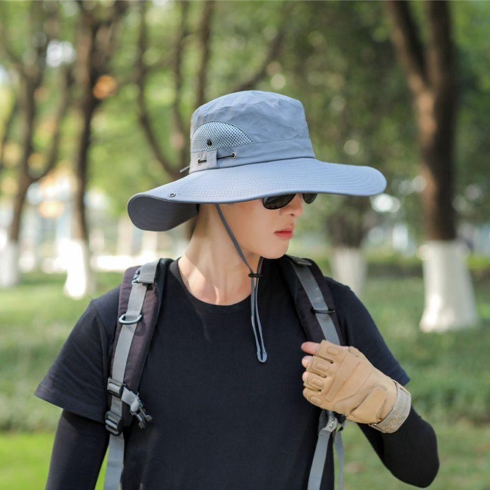 Foldable Large Brim Sun Hat Polyester UV Protection Hat Female Fisherman Hat  Fishing