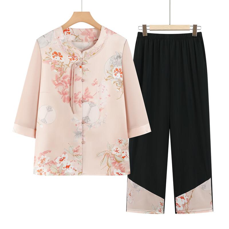 

Datang Madam 2026 New Chinese Style Print Shirt Set 2XL