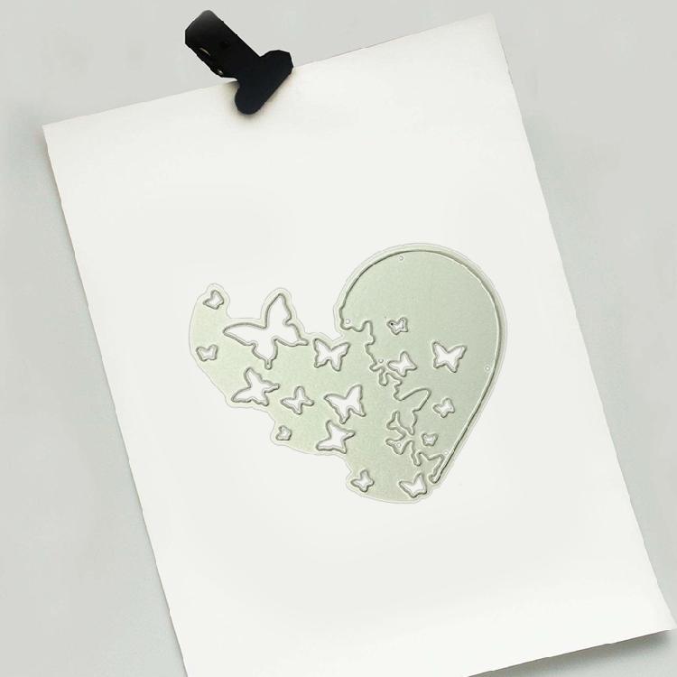 Cute for Butterfly Heart Cutting Dies Stencil Scrapbooking Die Cuts for DIY Love