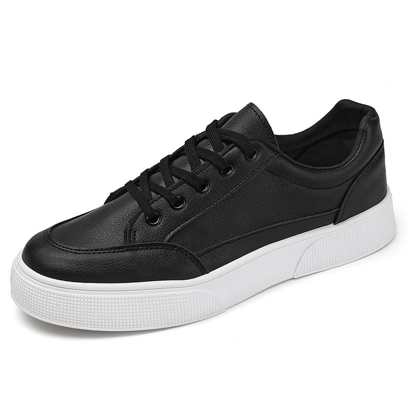 Men's Leather Casual Shoes Fashion Comfortable Lace-up Sneakers Shoes Classic All-match Sport Shoes Soft Low Top Business Shoes