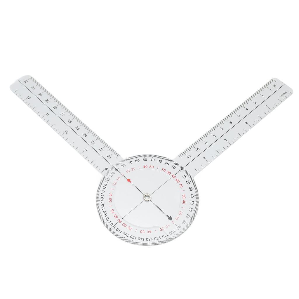 Protractor Angle Ruler Measurement Clear Scale Transparent Limb Angle Goniometer Ruler for Spinal Curvature