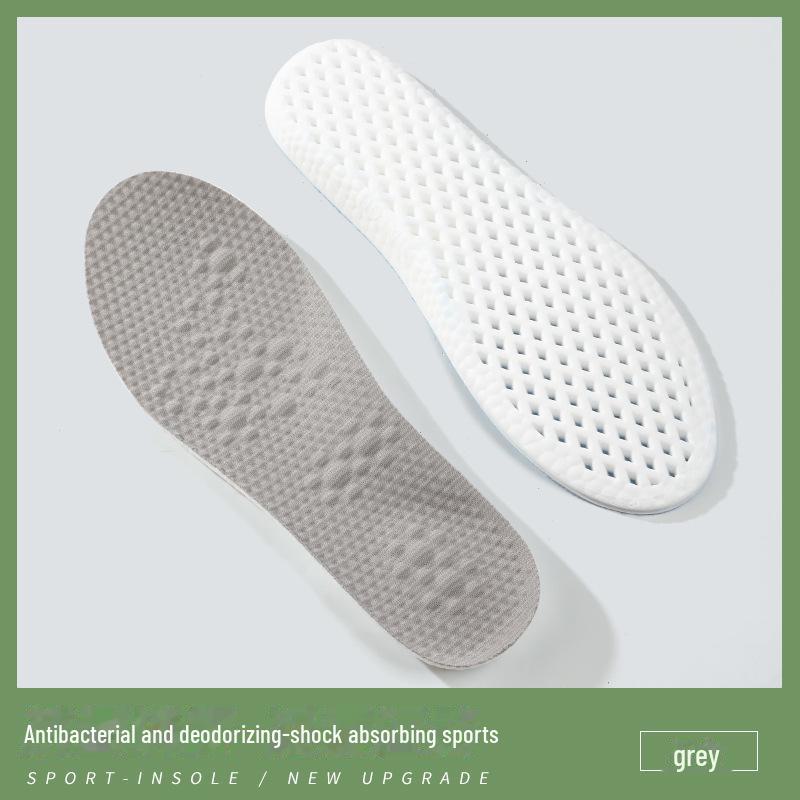 7A Grade Antibacterial Mint Wormwood Sports Insoles - High Elastic, Shock Absorbent, Breathable, Sweat-Wicking Comfort
