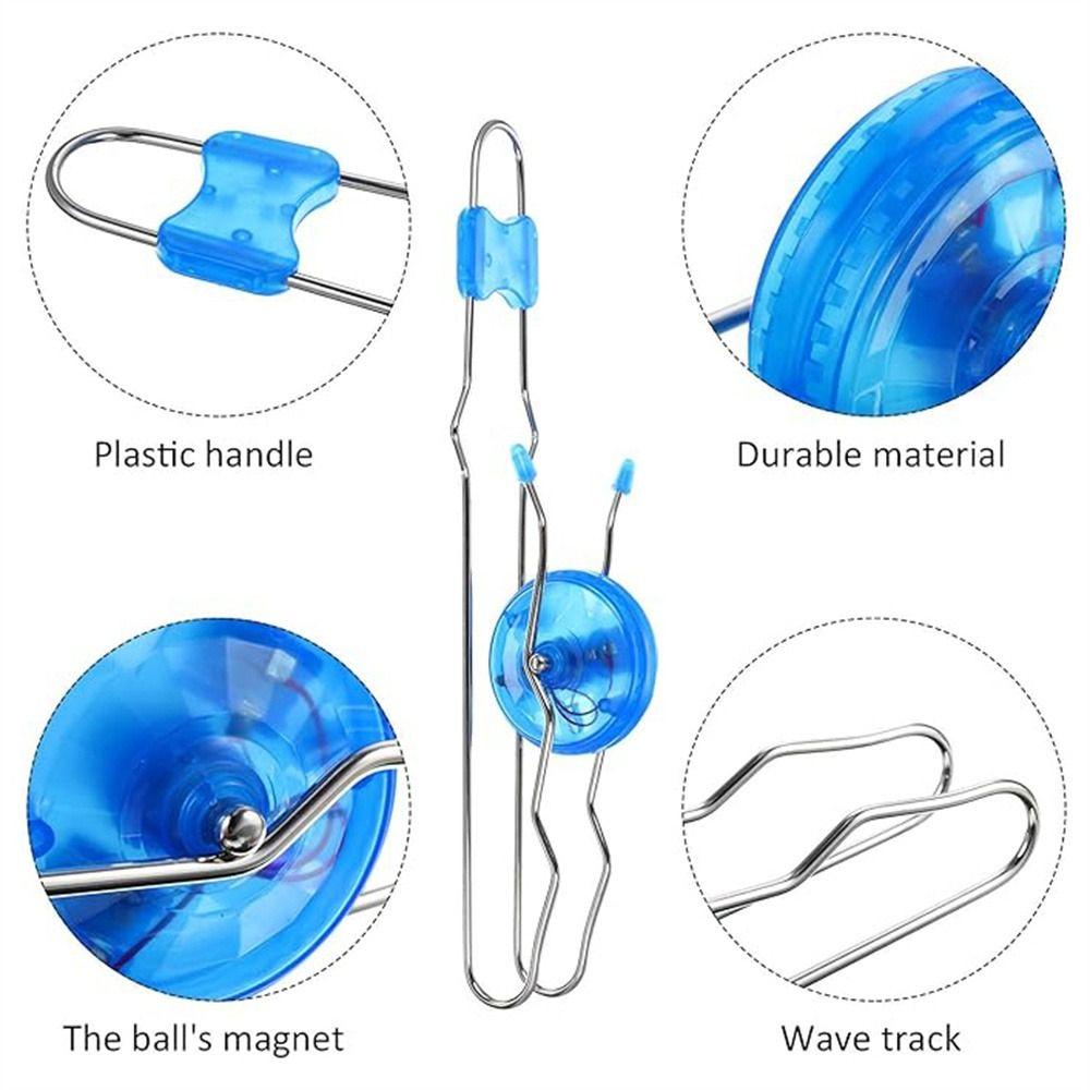 Ретро Vintage Magnetic Rail Yoyo Flashing Lighted Up Twirlers Magnet Gyro Wheel Classic Toys