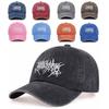 Daszki Haftowane Czapki Baseballowe Regulowane Hip-hopowe Zniszczone Wyblakłe Czapki Gotyckie Street Punk Prane Czapki Baseballowe