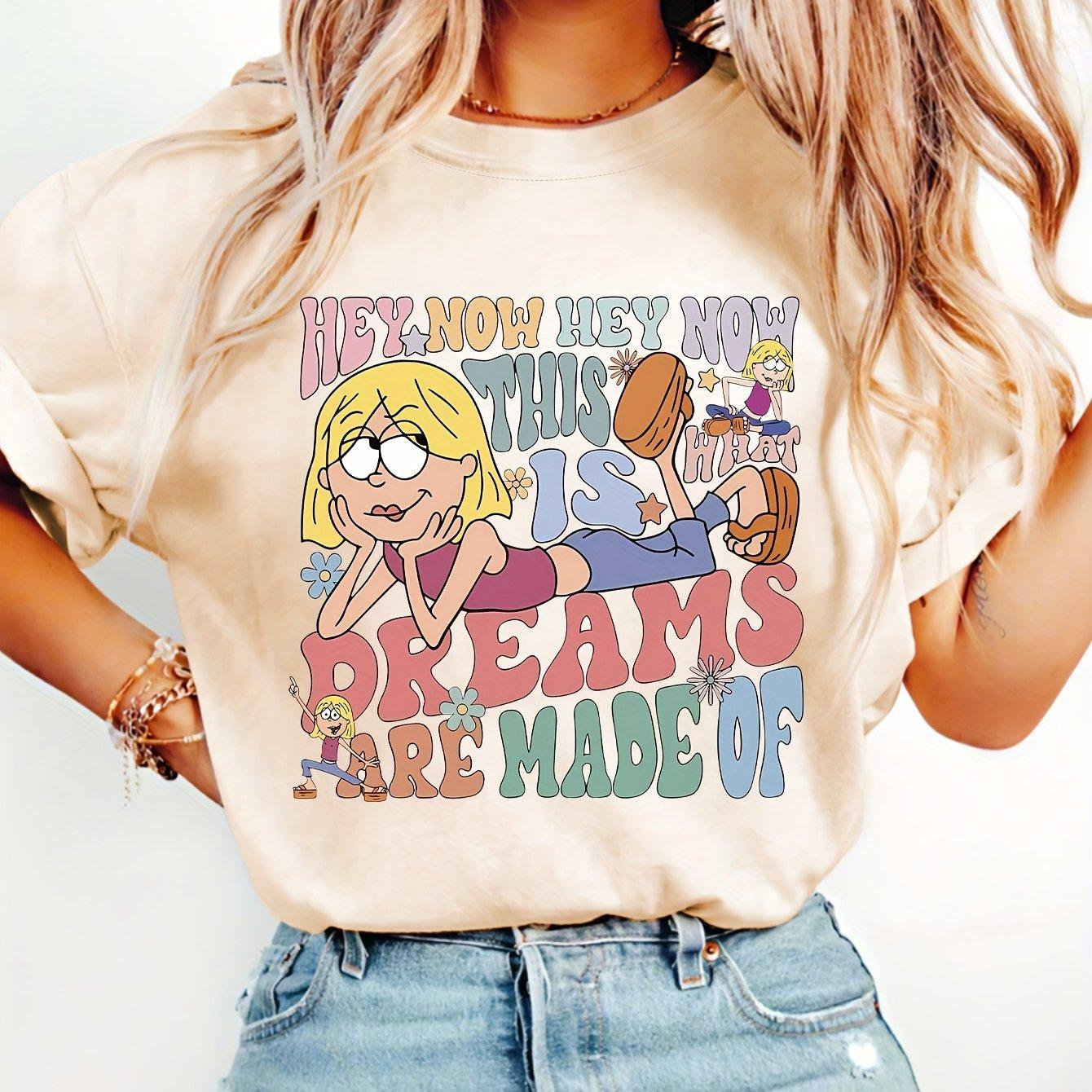 

2026 New Year Lizzie McGuire Retro Pattern Womens Tshirt Summer Collection New Style Casual Streetwear for Unisex and Women S