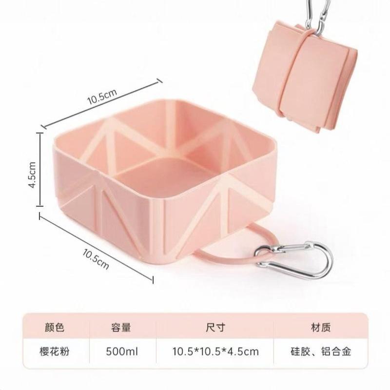 Silicone Collapsible Pet Food Water Bowl Lightweight Portable Feeder for Dogs Cats Daily Walking Camping Travel