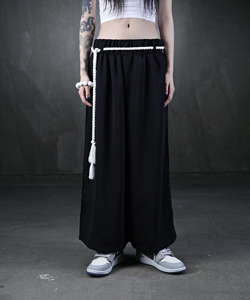 Kileutimuka Elastic Waist Wide Pants