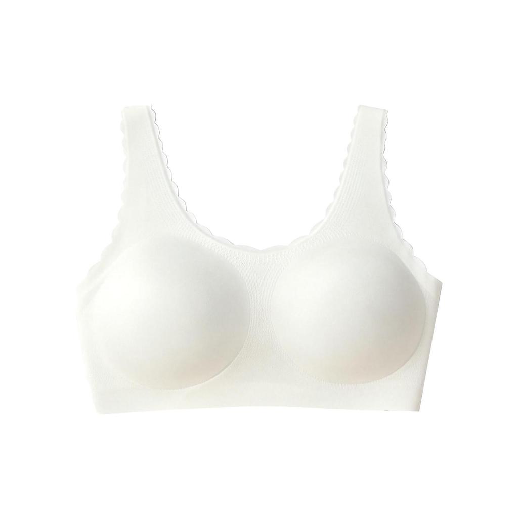 Zeriluna Lace Comfort Bra with Fan-Edged Detail & Wide Straps - Everyday Wear